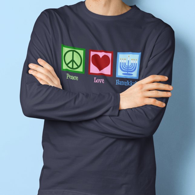 Camiseta Peace Love Hanukkah (Criador carregado)