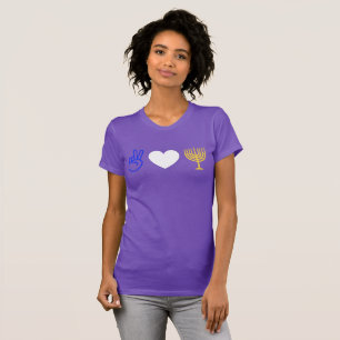 Camiseta Peace Love & Hanukkah T-Shirt
