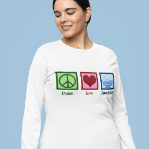 Camiseta Peace Love Hanukkah Women's