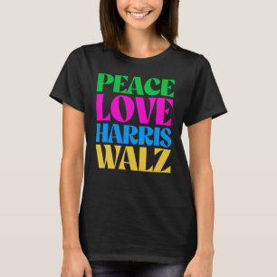 Camiseta Peace Love Harris Walz