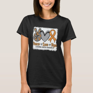 Camiseta Peace Love Hope Leukemia Awareness Month Warrior W