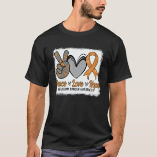 Camiseta Peace Love Hope Leukemia Awareness Month Warrior W
