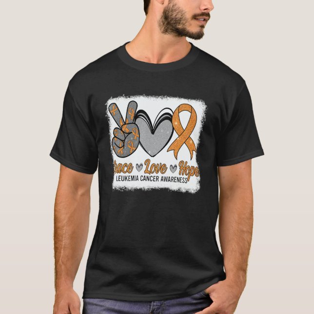 Camiseta Peace Love Hope Leukemia Awareness Month Warrior W (Frente)
