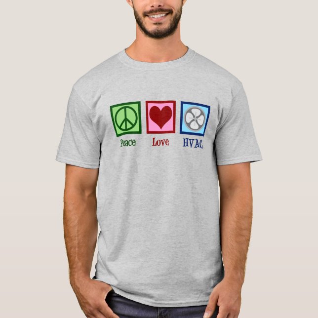 Camiseta Peace Love HVAC Company (Frente)
