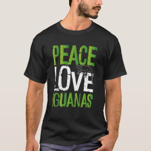 Camiseta Peace Love Iguanas, proprietária do réptil Pet Mãe