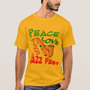 Camiseta Peace Love Jazz Fest 08