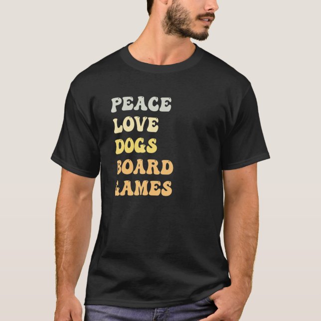 Camiseta Peace Love Jogos Conselhos Retro (Frente)