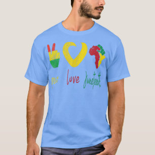Camiseta Peace Love Juneteenth African American Black Right