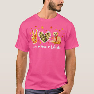 Camiseta Peace Love Labrador Retriever Funny Fall Leaves Th