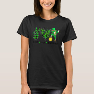Camiseta Peace Love Leprechaun Irish Shamrock Rua Patrick S