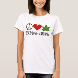 Camiseta Peace Love Marinara Basil Deixa Cluster