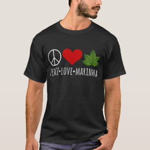 Camiseta Peace Love Marinara Basil Deixa Cluster