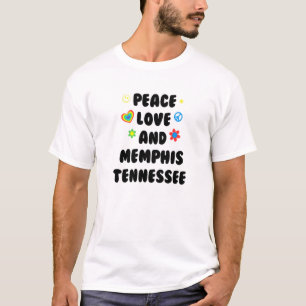 Camiseta Peace Love Memphis Tennessee Patriótico Tn Patriot