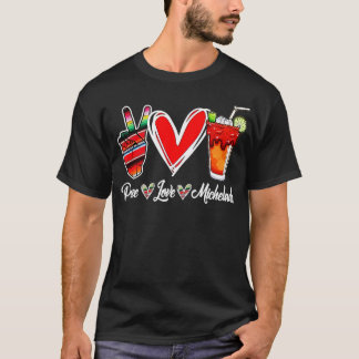 Camiseta Peace Love Micheladas Mexicas Beer Michelada Hippi