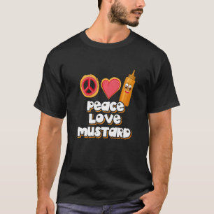 Camiseta Peace Love Mustard