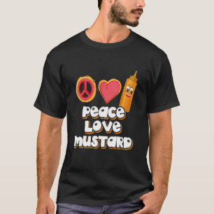 Camiseta Peace Love Mustard