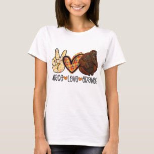 Camiseta Peace Love Orangutan Mãe Com Amor De Bebê