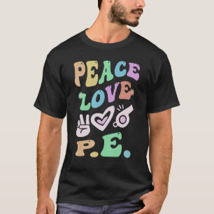 Camiseta PEACE LOVE P E Escola Superior de Groovy
