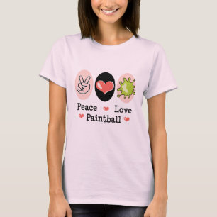 Camiseta Peace Love Paintball Organic Tee