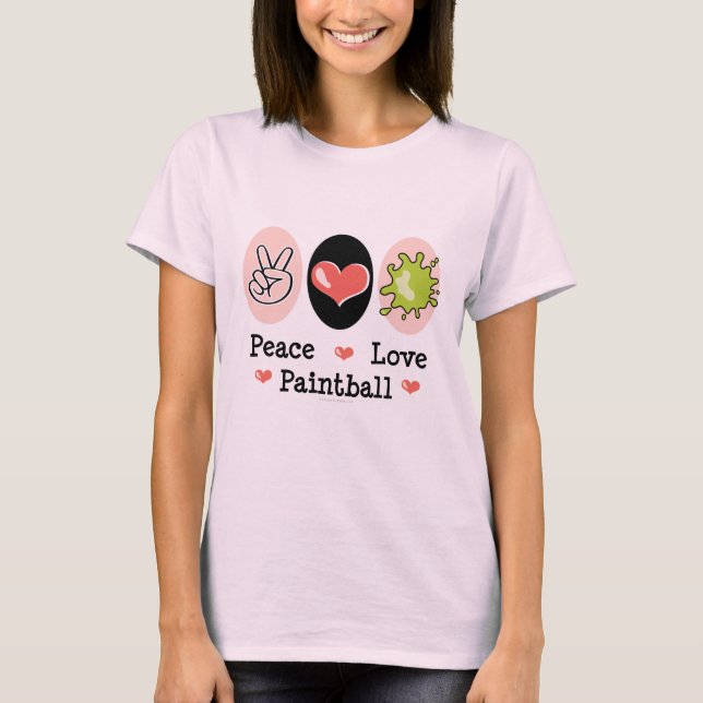 Camiseta Peace Love Paintball Organic Tee (Frente)