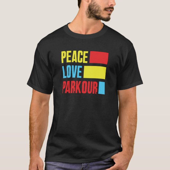 Camiseta Peace Love Parkour Parkour (Frente)