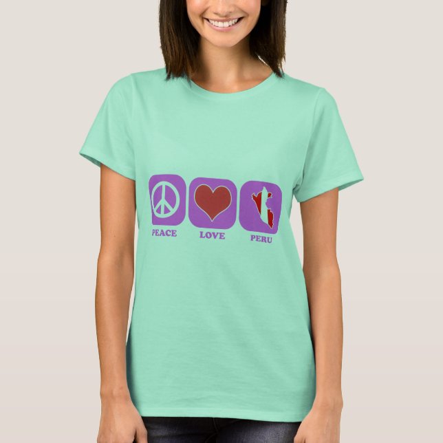 Camiseta Peace Love Peru (Frente)