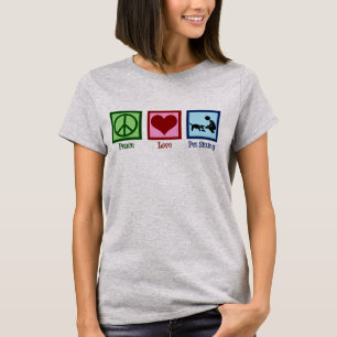 Camiseta Peace Love Pet Sitting Dog Walking Service