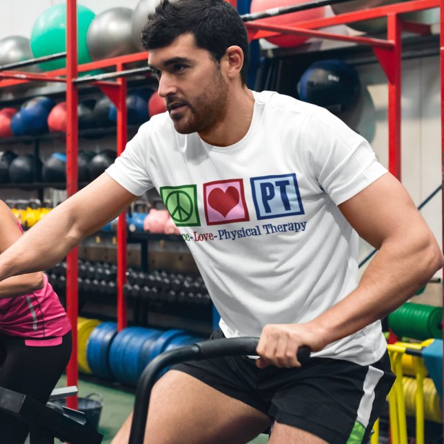 Camiseta Peace Love Physical Therapy Men (Criador carregado)