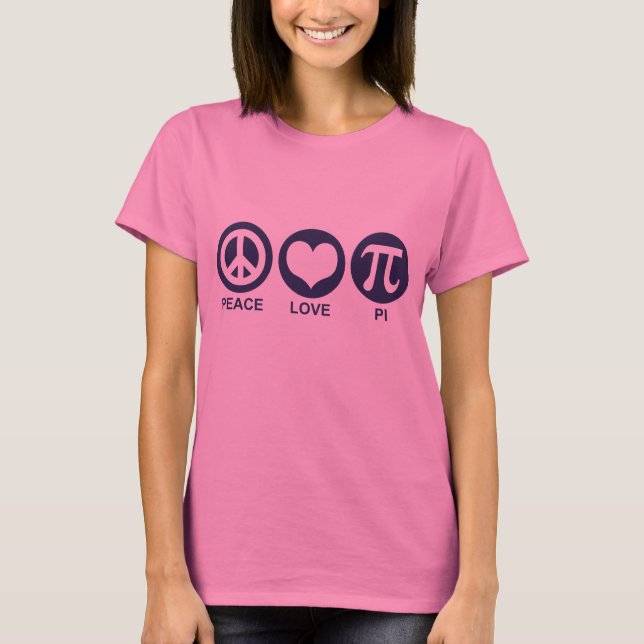 Camiseta Peace Love Pi (Frente)