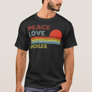 Camiseta Peace Love Pickles Retro Vintage