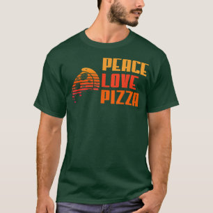Camiseta Peace Love Pizza Amantes I Love Pizza2662