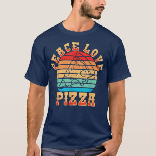 Camiseta Peace Love Pizza Amantes I Love Pizza377