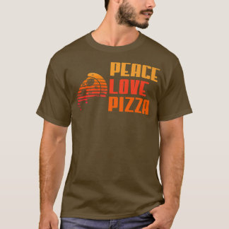 Camiseta Peace Love Pizza Amantes I Love Pizza 367