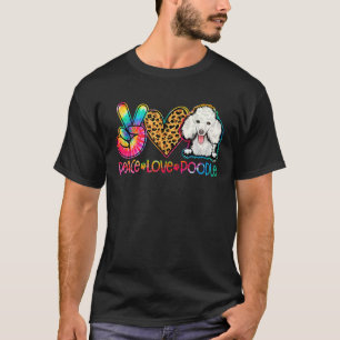 Camiseta Peace Love Poodle Tie Dye Dog Lover