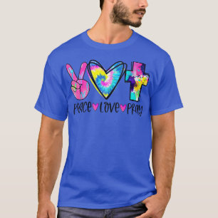 Camiseta Peace Love Pray Tie Dye Christian Cross Christian 