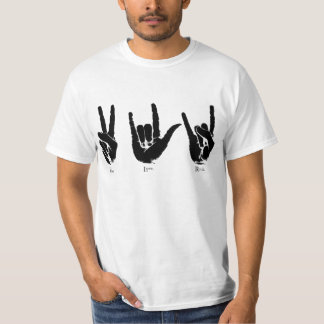 Camiseta peace love rock t shirt