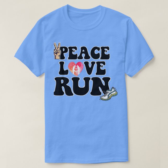 Camiseta Peace Love Run (Frente do Design)