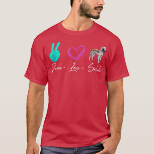 Camiseta Peace Love Saluki Funny Dog Owner