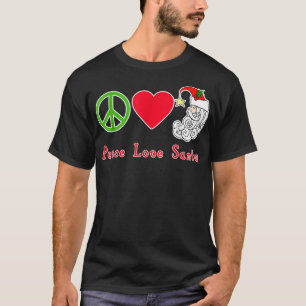 Camiseta Peace Love Santa Claus HOLIDAY