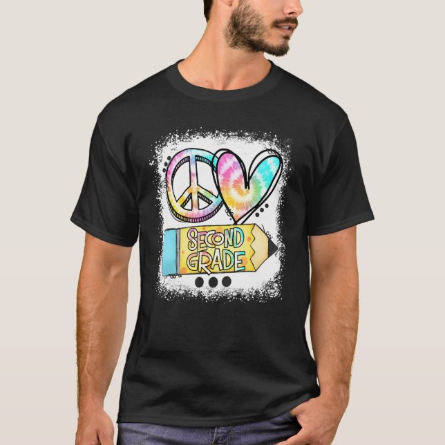 Camiseta Peace Love Segundo Grau Tie Dye Professor Bl (Frente)