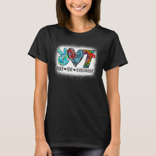Camiseta Peace Love Sétimo Ano De Volta À Equipe Da Escola 