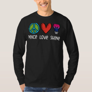 Camiseta Peace Love Shine Bi Pride Coisas Bissexuais Bi Pri