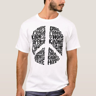 Camiseta PEACE LOVE Shirt 60s 70s Tie Dye Hippie Halloween
