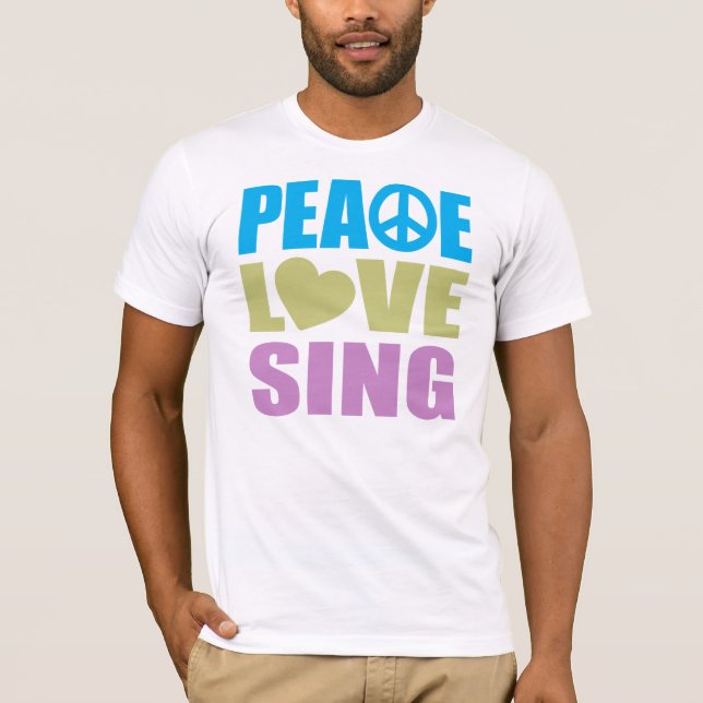 Camiseta Peace Love Sing (Frente)