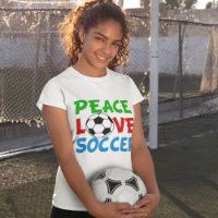 Peace Love Soccer Ball Cute Sports Team