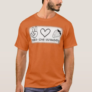 Camiseta Peace Love Strawberry Strawberry Farmry Fr