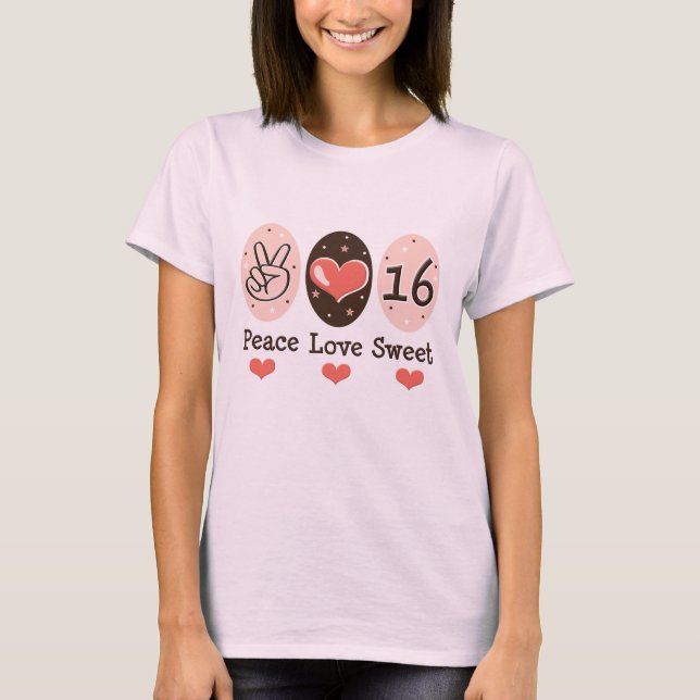 Camiseta Peace Love Sweet Six Organic Tee (Frente)