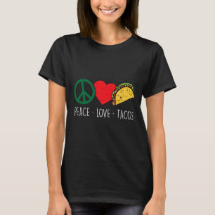 Camiseta Peace Love Tacos Cinco De Mayo Fiesta Hipp Mexican