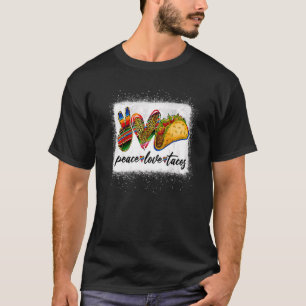 Camiseta Peace Love Tacos Cute Taco Terça-feira Comida mexi