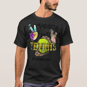 Camiseta Peace Love Tênis, Vovó Mãe Vovó Leopardo